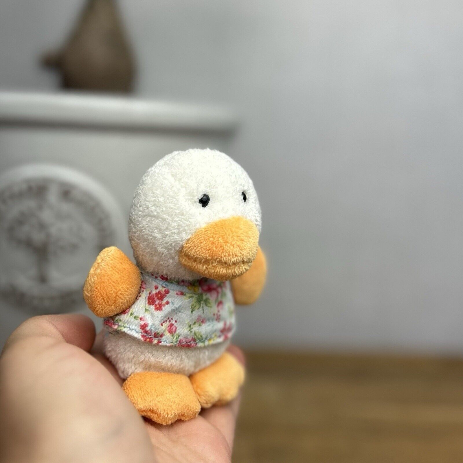 Jellycat Spring Sweetie Chick - Tiny Chick In Floral Top - Tiny Duck 4”