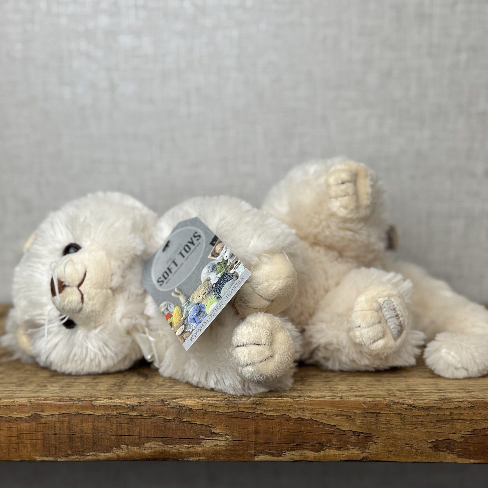 Bukowski Bears - Guccio Cat Small Cream/off White Beanie Cat/kitten Small 10”