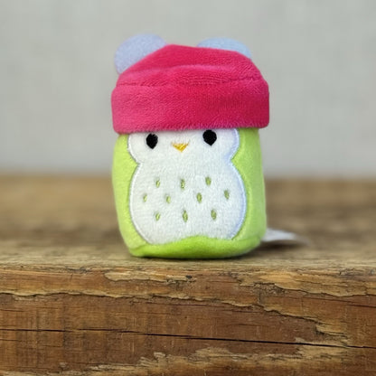Squishmallow Squishville -Owen Owl & Pink Hat Accessory  (Multi Buy Discount)