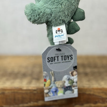 Jellycat Mini Fossily Stegosaurus - Tiny Dinosaur Beanie Plush Mini Dino 6" (#2)