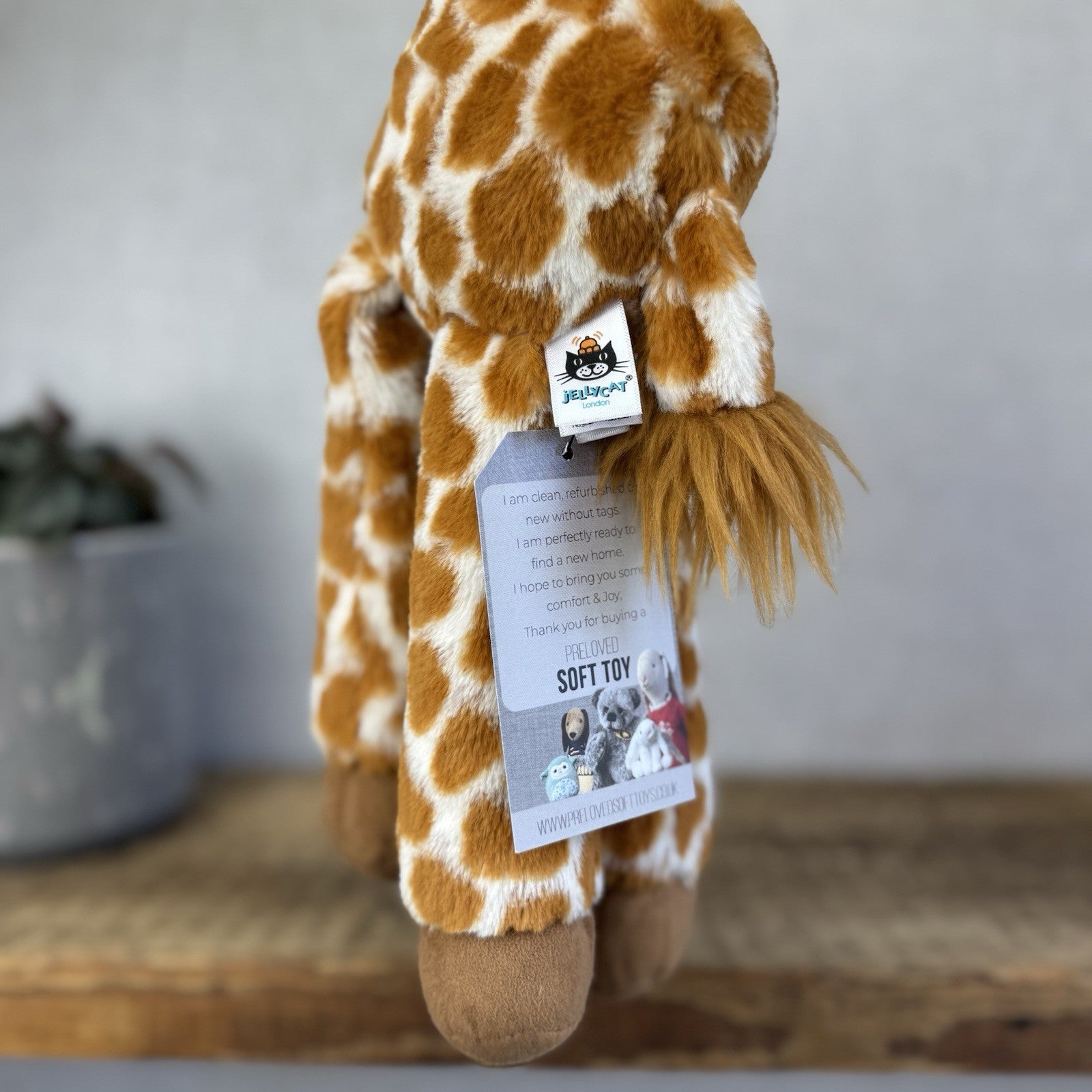 Jellycat Medium Dillydally Giraffe Soft Toy - Dilly Dally Retired soft toy 16”