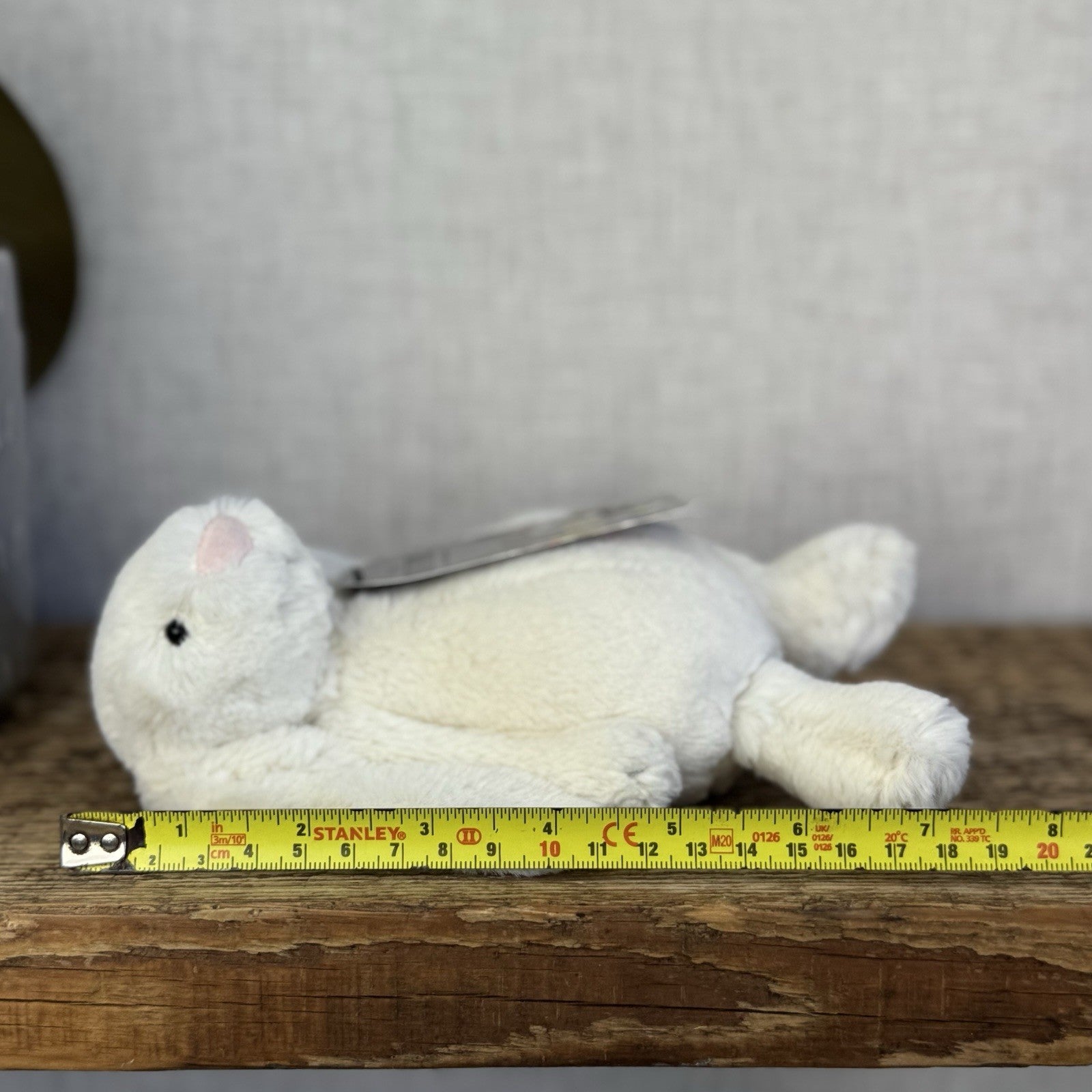 Jellycat Small Bashful Cream Bunny - Off White Rabbit Beanie Plush Toy 8”