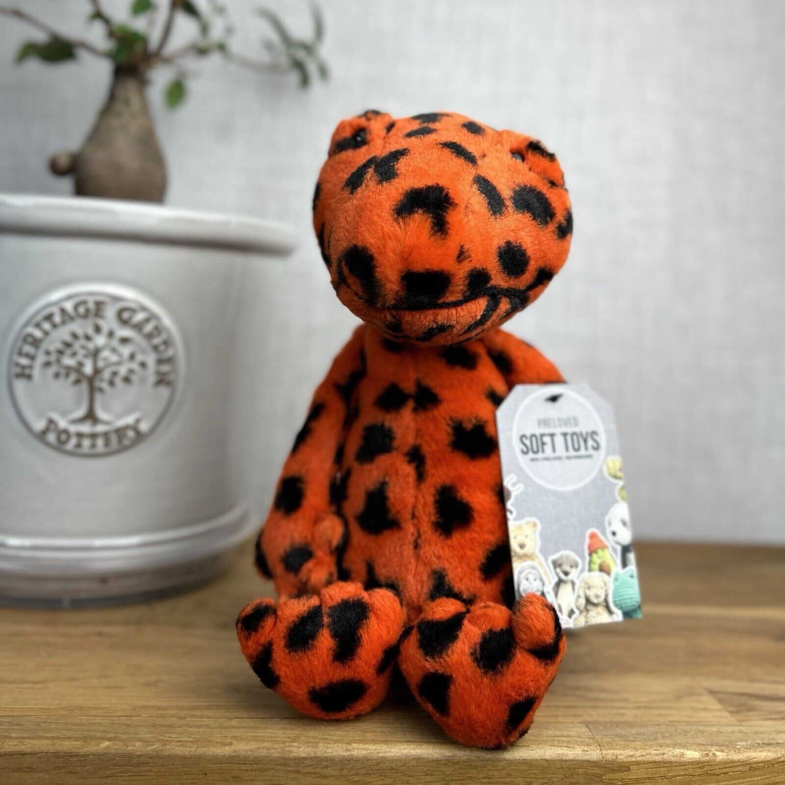 Jellycat Syd Salamander - Red Spotty Beanie Lizard Plush Medium 12”