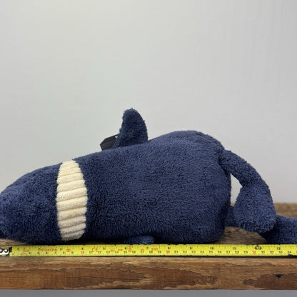 Jellycat Medium Toothy Shark - Large Blue Smiling Shark Beanie Plush 14"