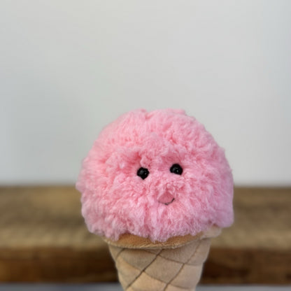 Jellycat Strawberry Ice Cream- Irresistible Ice Cream - Food Play Toy 7”