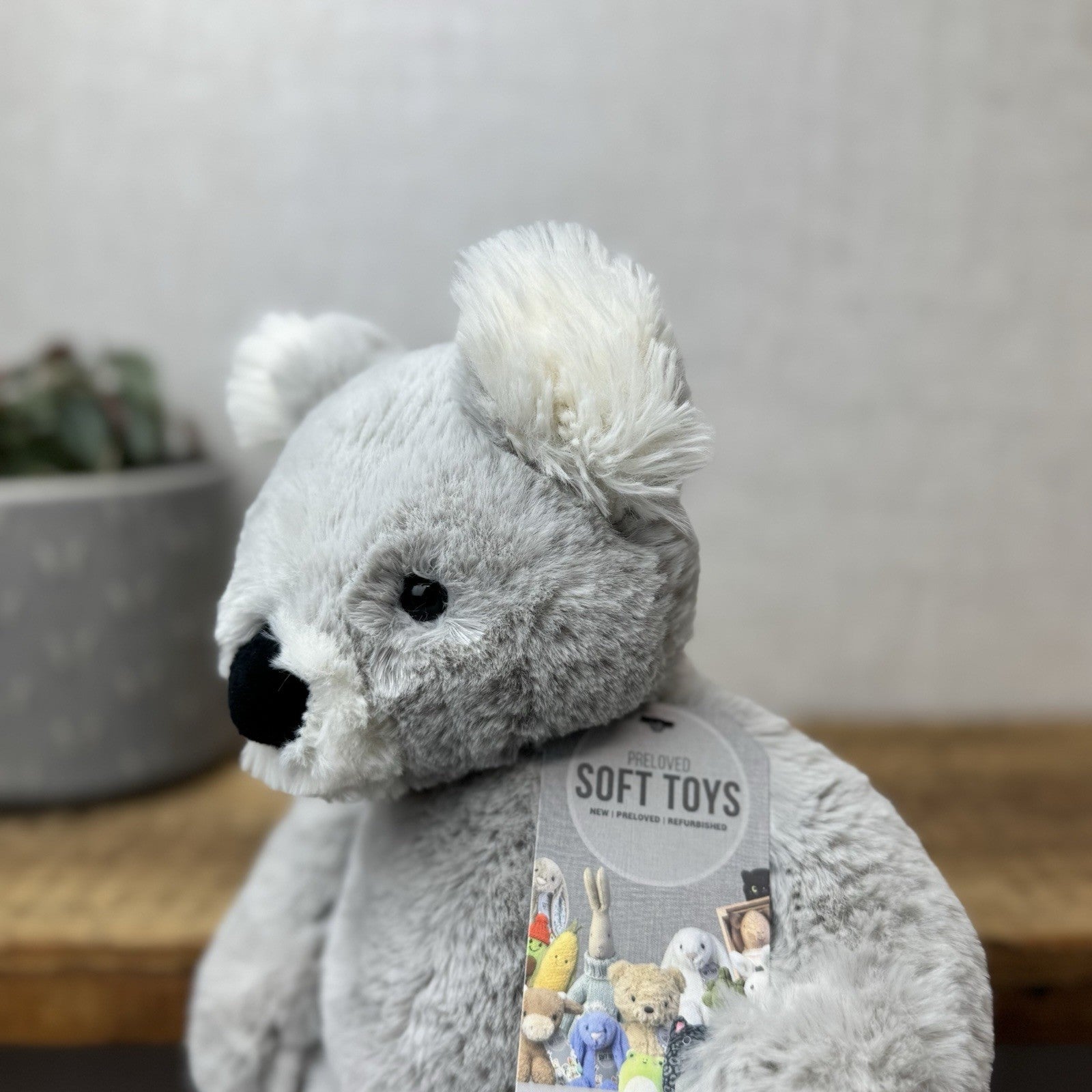 Jellycat Benji Koala Medium - Retired Soft Grey Beanie Koala Snugglet 14" (#2)