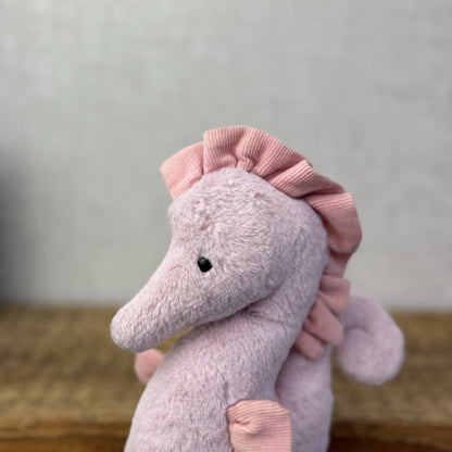 Jellycat Sienna Pink Seahorse Comforter - Pink Sea Animal Beanie Plush Retired