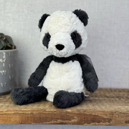 Jellycat Tuffet Panda - Panda Textured Beanie Plush Wild Animal Retired 12"
