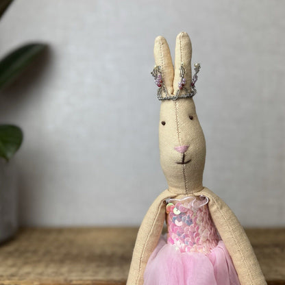 Maileg Medium Bunny Princess - Crown, Dress, Bloomers & Gold Shoes - Early 2012