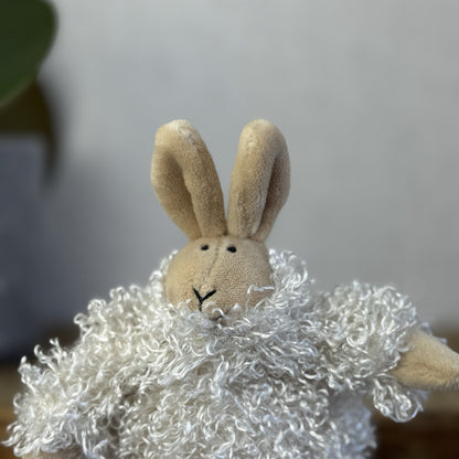 Jellycat Flutternutter Bunny - Vintage Rabbit Curly Jumper New Without Tags 5”