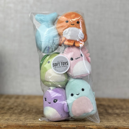 Squishmallow Squishville - Under The Sea Squad x6 Sea Creature Themed Bundle