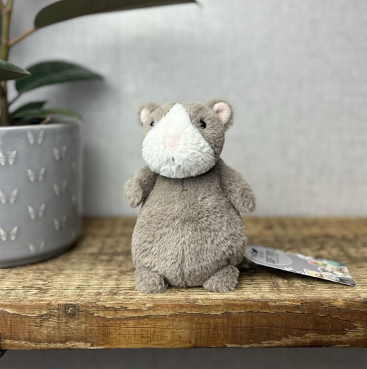 Jellycat Nutmeg Hamster - Small Brown Potbelly Hamster - Chubby Hamster Plush 6"