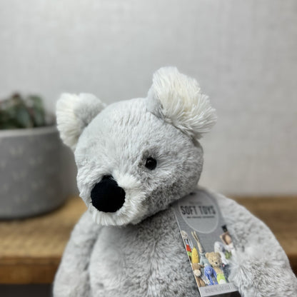 Jellycat Benji Koala Medium - Retired Soft Grey Beanie Koala Snugglet 14" (#2)