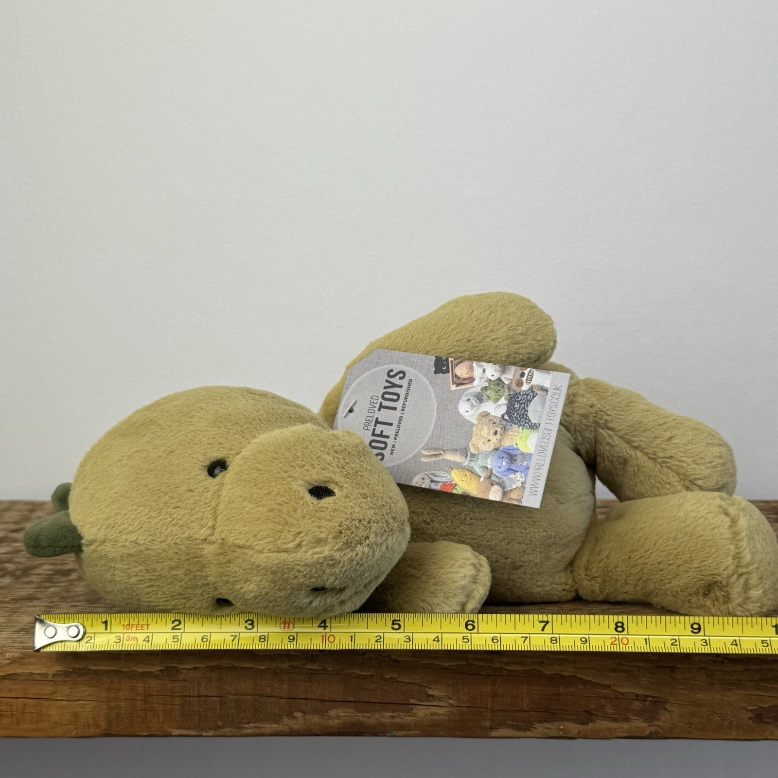 Jellycat Nimbus Dinosaur - Light Green Chunky Dino Plush Retired Rare Plush 10"