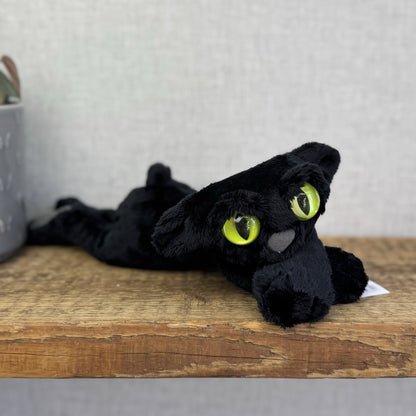 Manhattan Toy Lanky Cats Ziggy - Black Floppy Kitten Soft Toy With Tags 13”