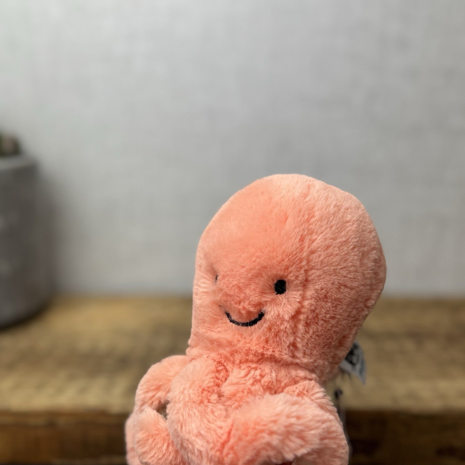 Jellycat Tiny Peachie Octopus - Tiny Peach Pink Octopus Plush Beanie Retired 5”