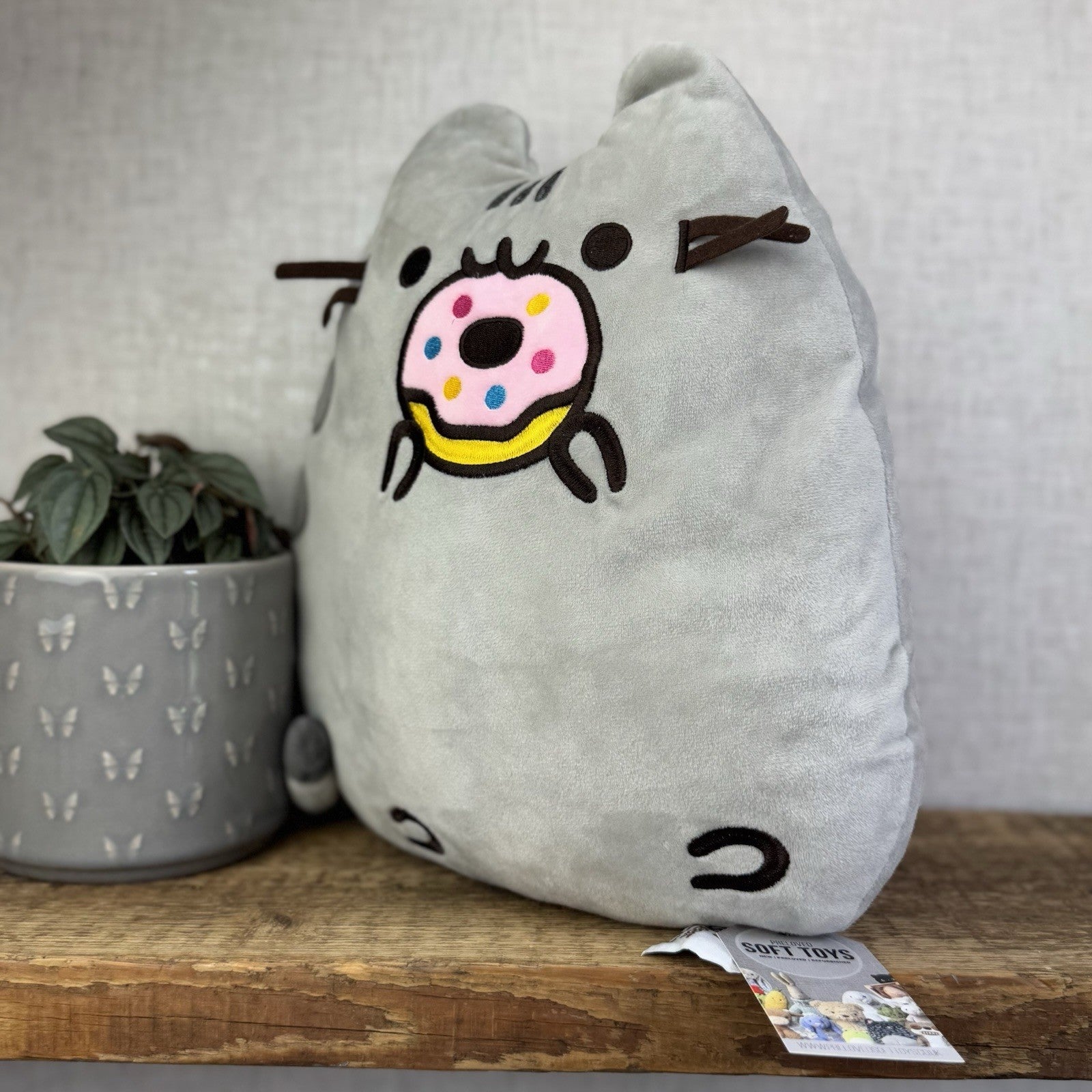 Gund Pusheen Cat - Filled Donut Cushion - Donut Pusheen Cat Pillow 2017 12"