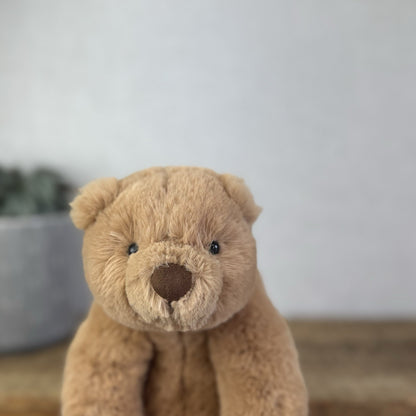 Jellycat Small Cecil Bear - Small Sitting Brown Retired Jellycat Bear - Small 8"