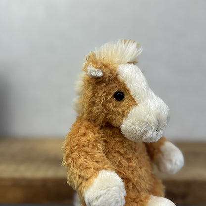 Clemens Spieltiere Pony Beanie Soft Toy Rare - Ginger Pony Beanbag Plush 6”
