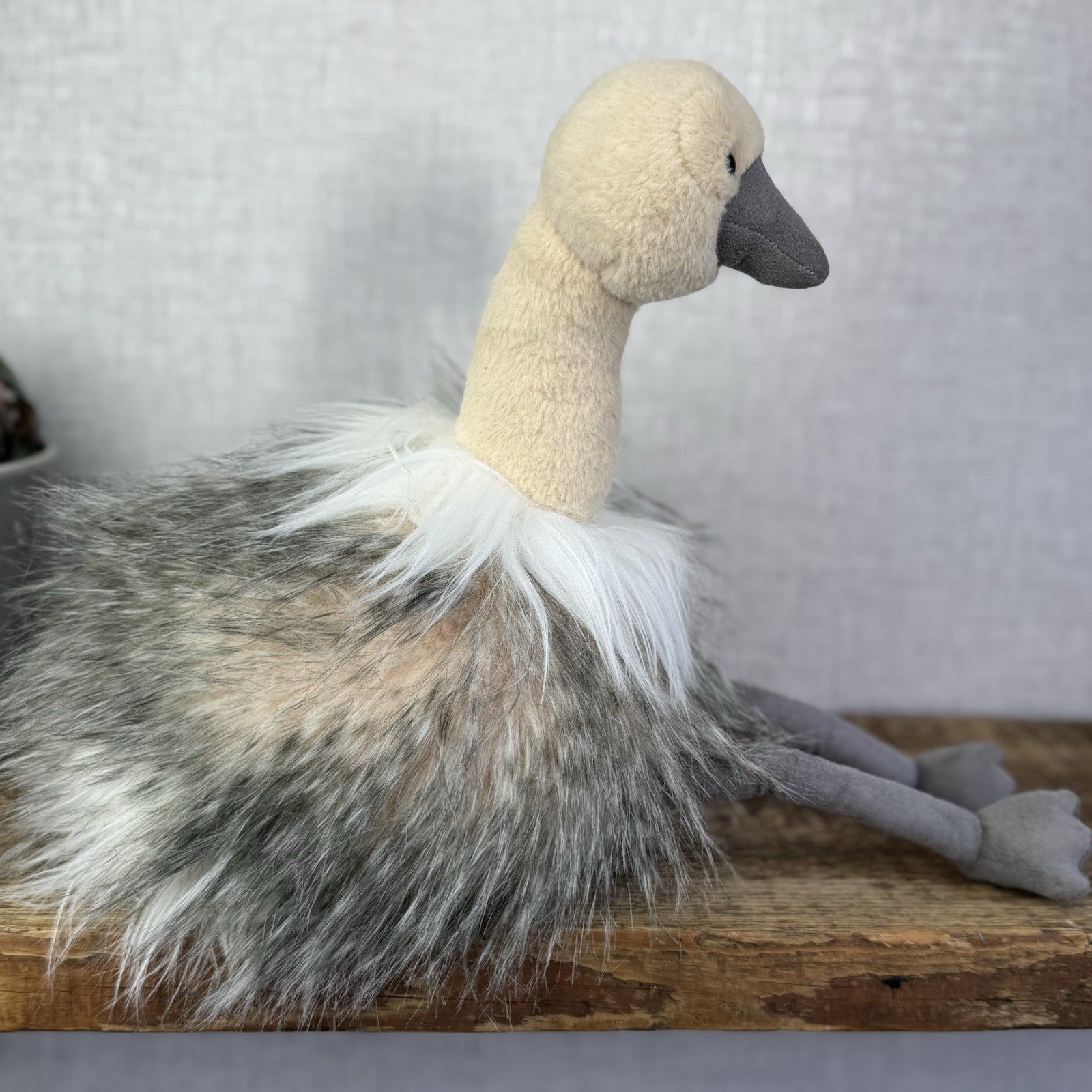 Aurora Luxe Boutique Sadira Ostrich - Fluffy Beanbag Plush 15”ZSL Collaboration