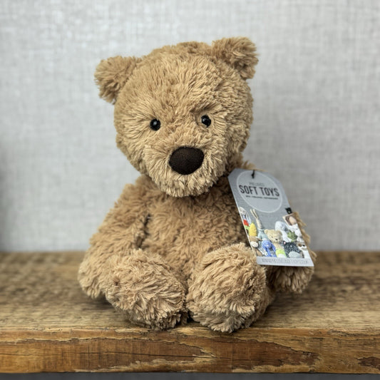 Jellycat Small Bumbly Bear - Small Textured Retired Small Brown Bear 11"