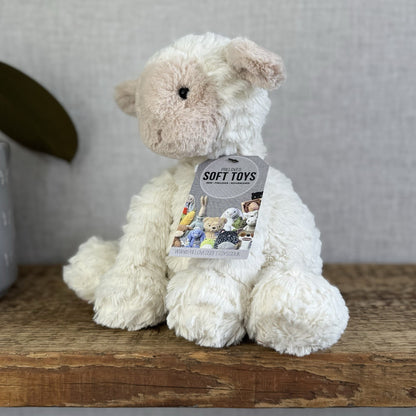 Jellycat Medium Fuddlewuddle Lamb Beige Face Textured Sheep Beanie 9" (#2)