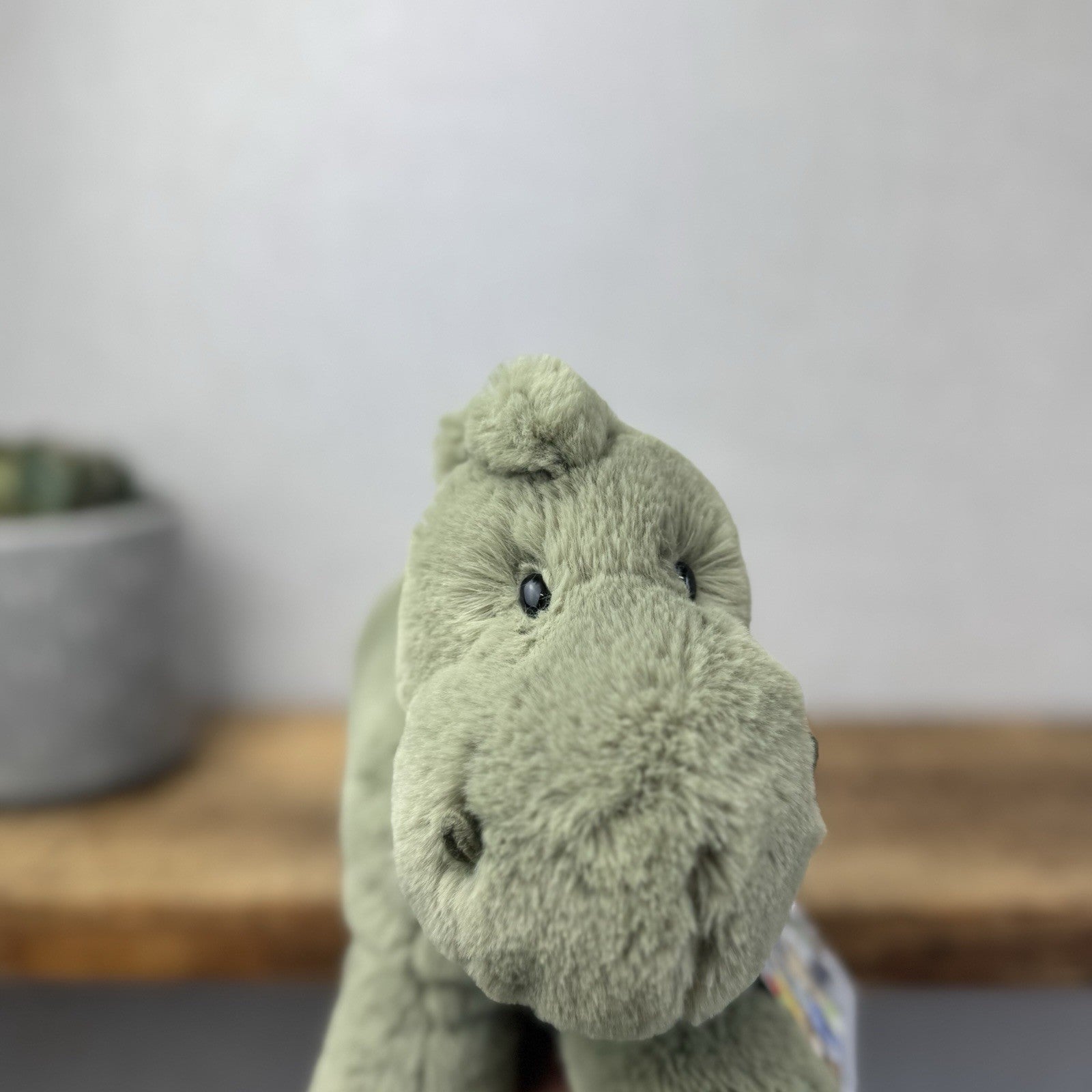 Jellycat Medium Huggady Dinosaur- Floppy Green Dino Soft Toy Retired 10"