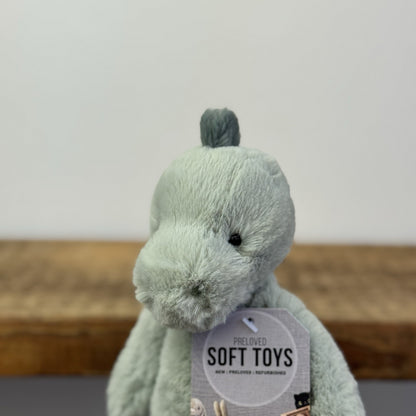 Jellycat Small Puffles Dino - Small Super Soft Sitting Dinosaur Rare/Retired 8"