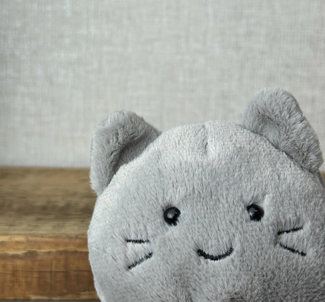 Jellycat Amuseabean Kitty - Small Grey Beanie Kitten Cat Soft Toy Retired 5”