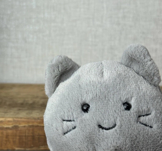 Jellycat Amuseabean Kitty - Small Grey Beanie Kitten Cat Soft Toy Retired 5”