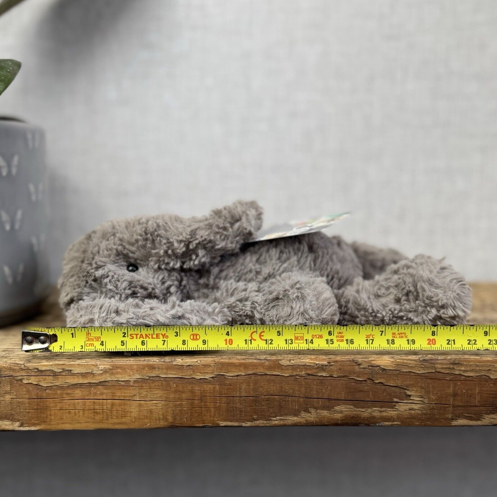 Jellycat Small Mumble Elephant - Small Dark Grey Texture Jellycat Elephant 9"