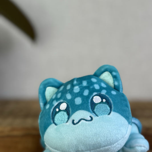 Aphmau MeeMeows - Under The Sea Stingray Blue Plush Cat Toy Cute 6"