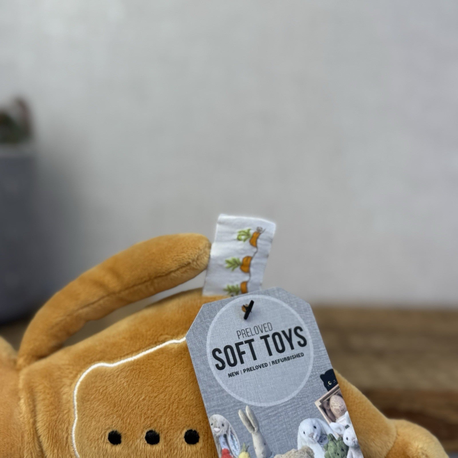 Bunnies By The Bay - Christmas Gingerbread Man Beanie Plush Toy New Without Tags