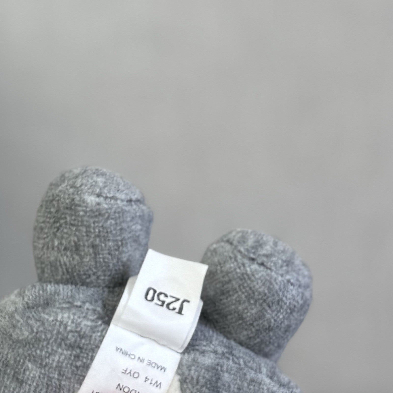 Jellycat Crazy Dog - Grey/White Vintage Miniature Beanie Velour NWOT 4"