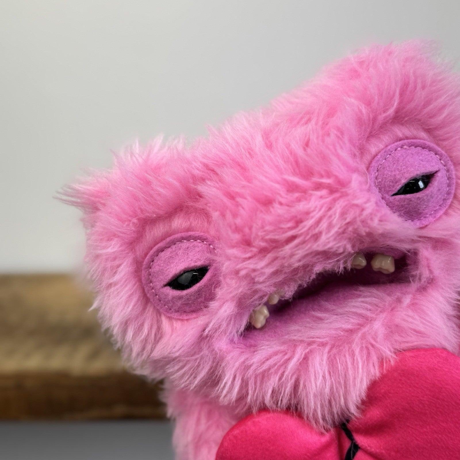 Fuggler Love Fugg - Pink Fuggler With Heart Soft Toy - Valentines Fuggler