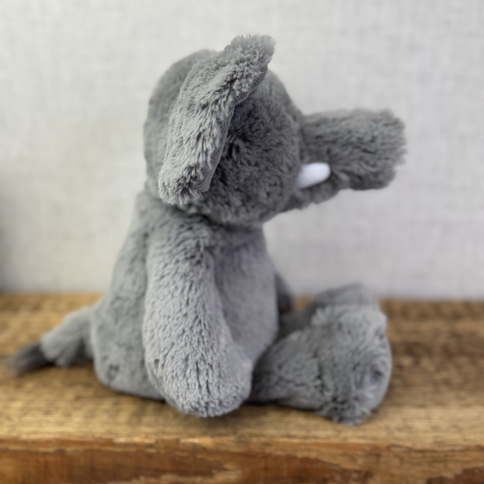 TY Ella Elephant Grey 2017 Soft Grey Plush - Medium Beanie Elephant Cute NWOT