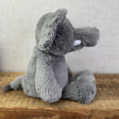 TY Ella Elephant Grey 2017 Soft Grey Plush - Medium Beanie Elephant Cute NWOT