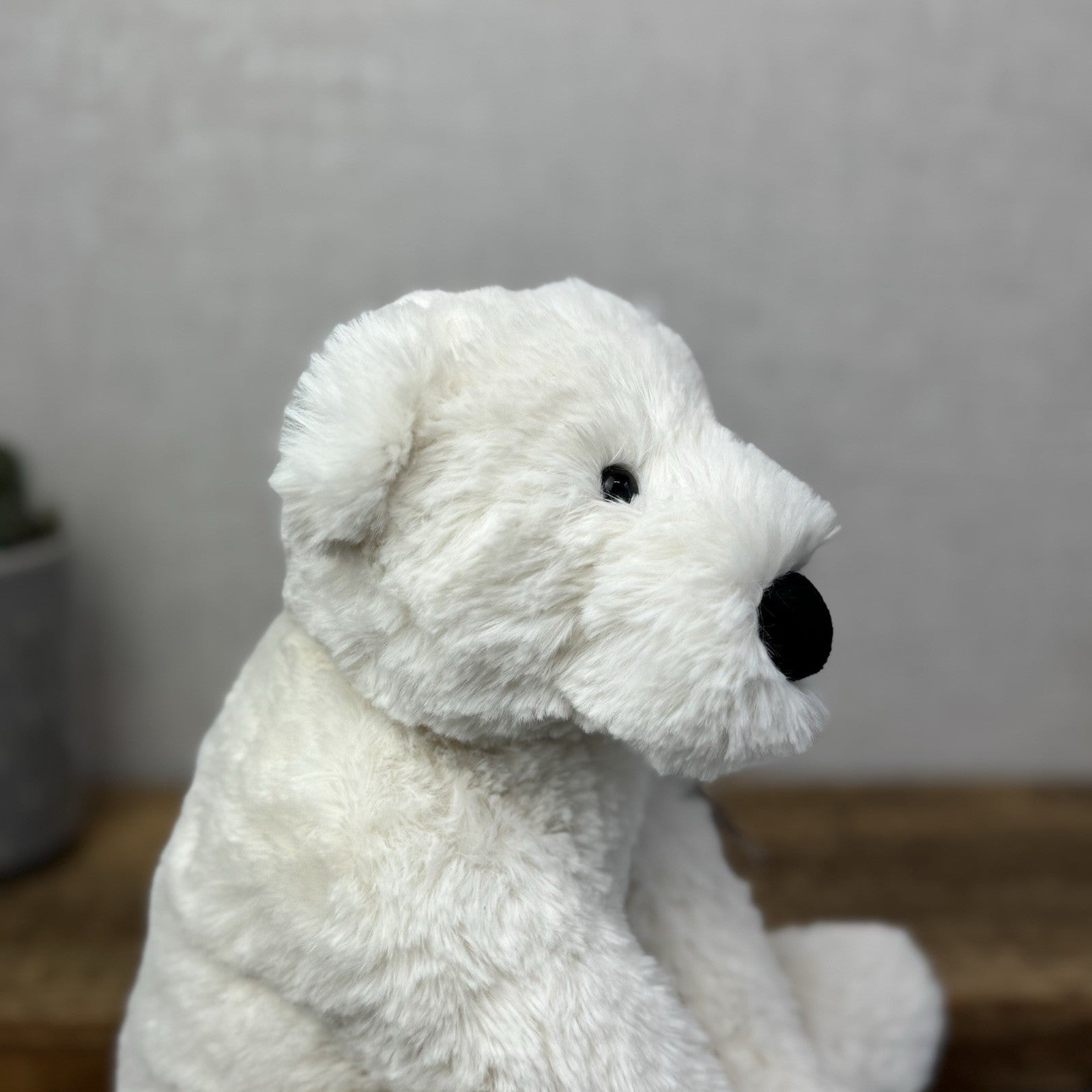 Jellycat Medium Perry Polar Bear - White Polar Bear Beanie Soft Toy 8” (#2)
