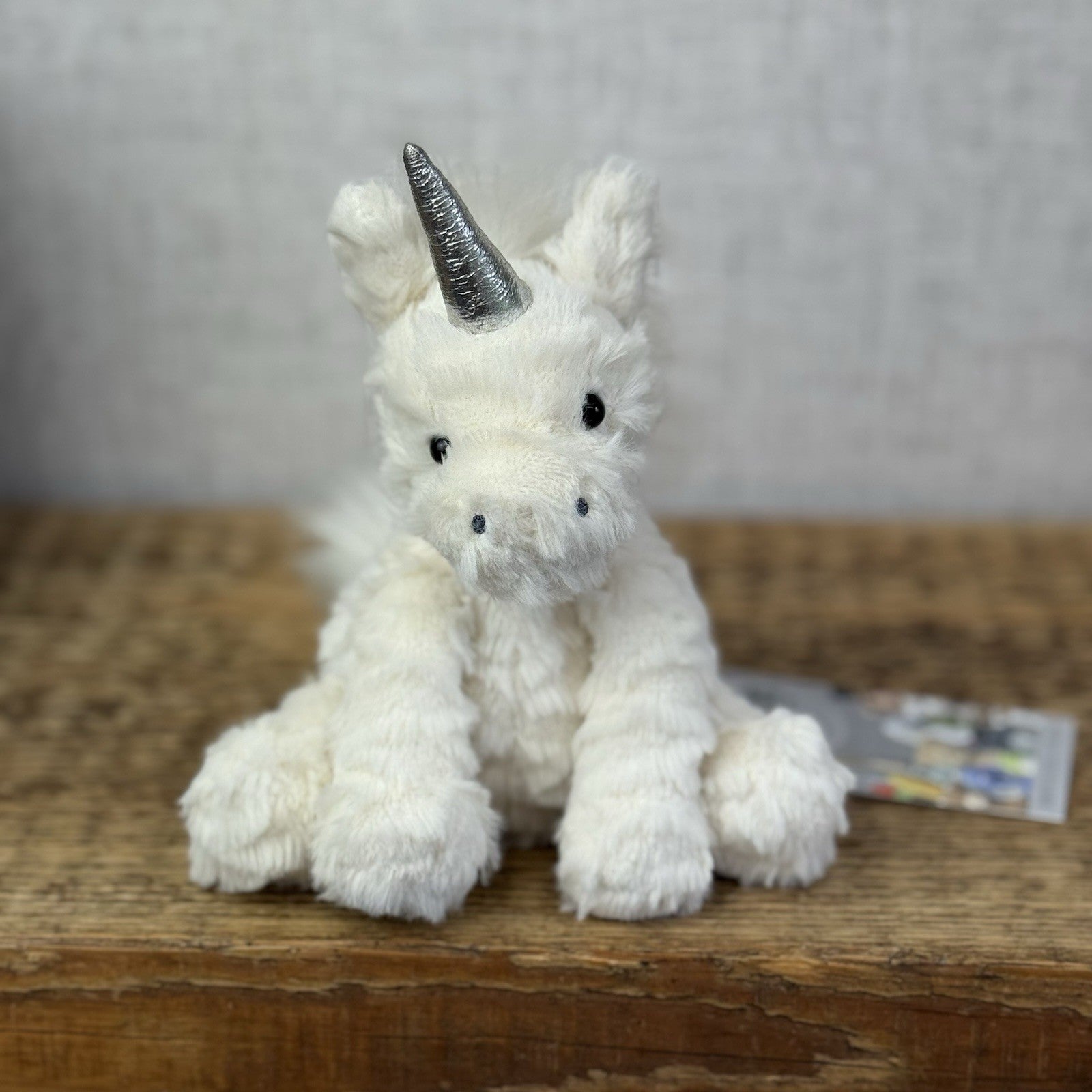Jellycat Tiny Fuddlewuddle Unicorn- Tiny Baby Fluffy White & Silver Unicorn 5"