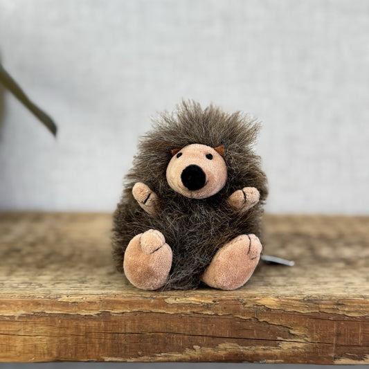 Jellycat Baby Puffball Hedgehog - Small Fluffy Brown Beanie Vintage With Tag 3”