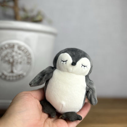 Jellycat Minikin Penguin - Tiny Penguin 4” Jellycat Small Velour Penguin Beanie