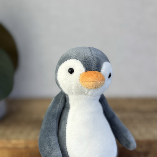 Jellycat My First Penguin Soother - Velour Small Beanie Penguin Soft Toy Rare 7”