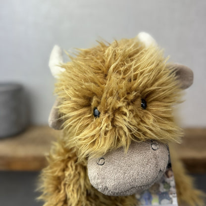Jellycat Medium Truffles Highland Cow - Special Edition Truffles Curly Hair 14”
