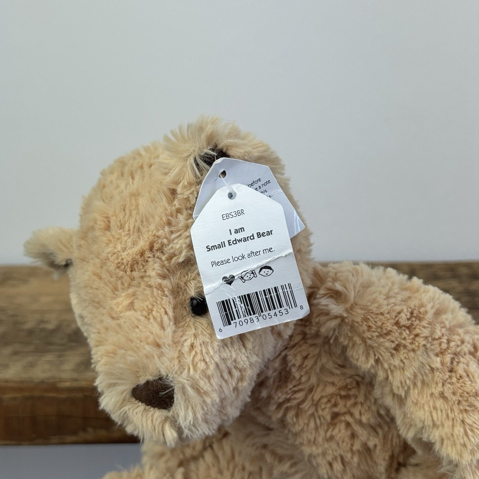 Jellycat Small Edward Bear - With Tags Retired Small Golden Traditional Bear 9"