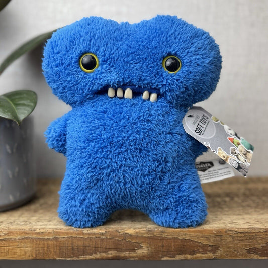 Fuggler Gaptooth McGoo - Blue Snuggler Edition - Soft Blue Funny Ugly Monster 