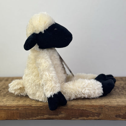 Jellycat Small Pickles Black Faced Lamb - Vintage Beanie Lamb Soft Toy NWOT 