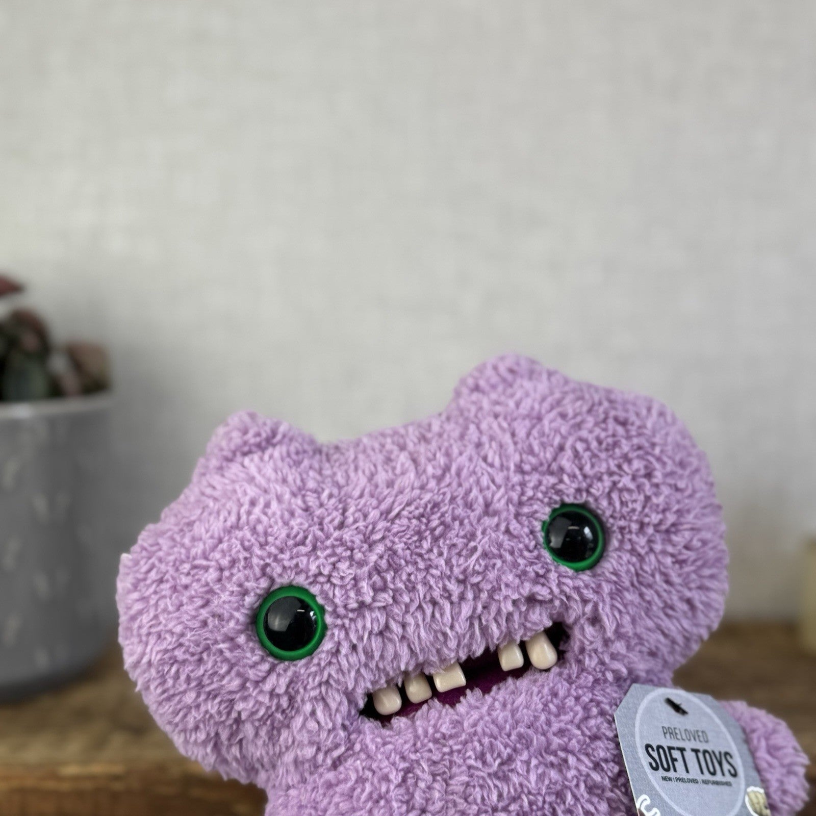 Fuggler Gap Tooth - Lilac Snuggler Fuggler Funny Ugly Monster Soft Toy Retired 