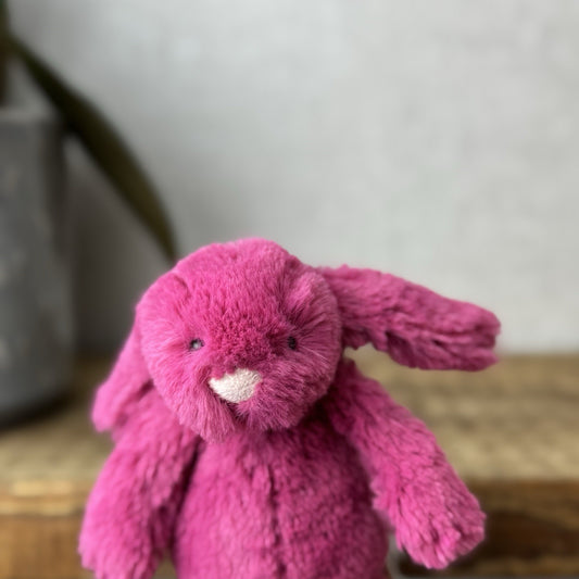 Jellycat Tiny Baby Rose Bashful Bunny - Baby Little Bright Pink Bunny Rabbit 5”