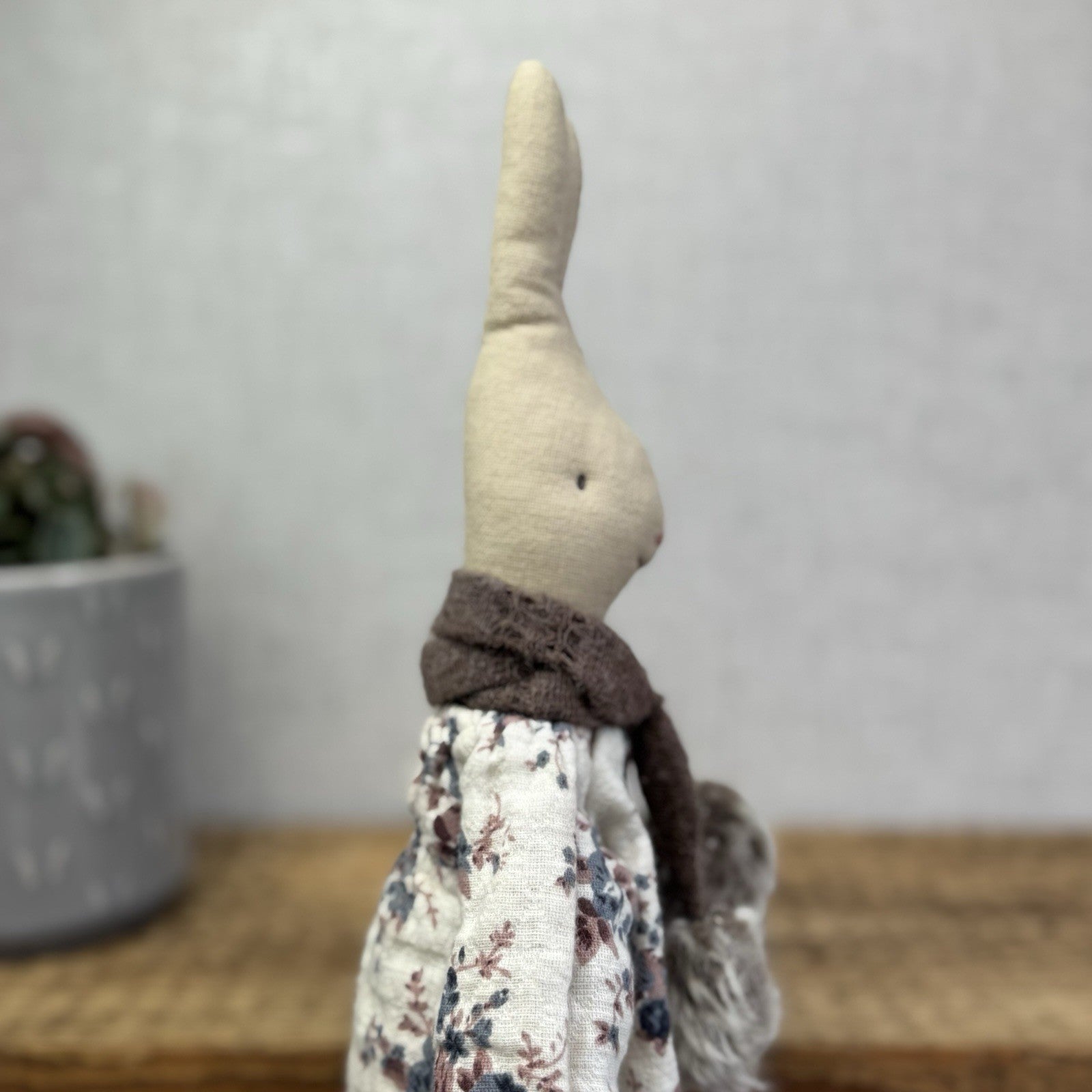 Maileg Medium Winter Rabbit Girl - Red Knit Dress & Fur Boots Retired 2014