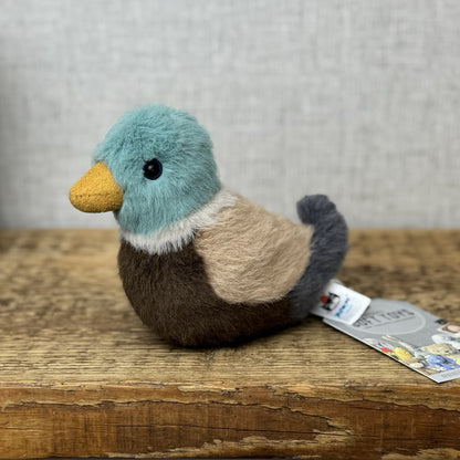 Jellycat Birdling Duck - Mallard Pocket Size Fluffy Bird Plush Retired 5" (#2)